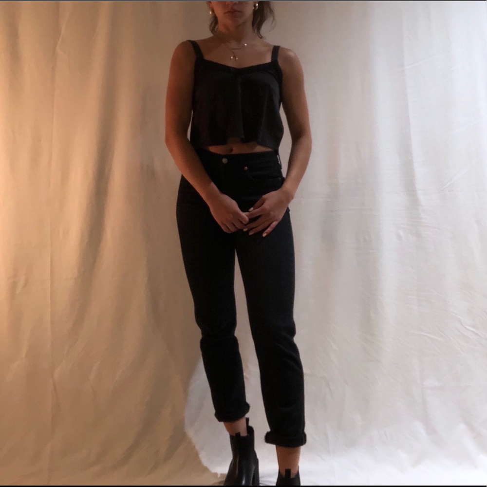 Urban outfitters black crop top